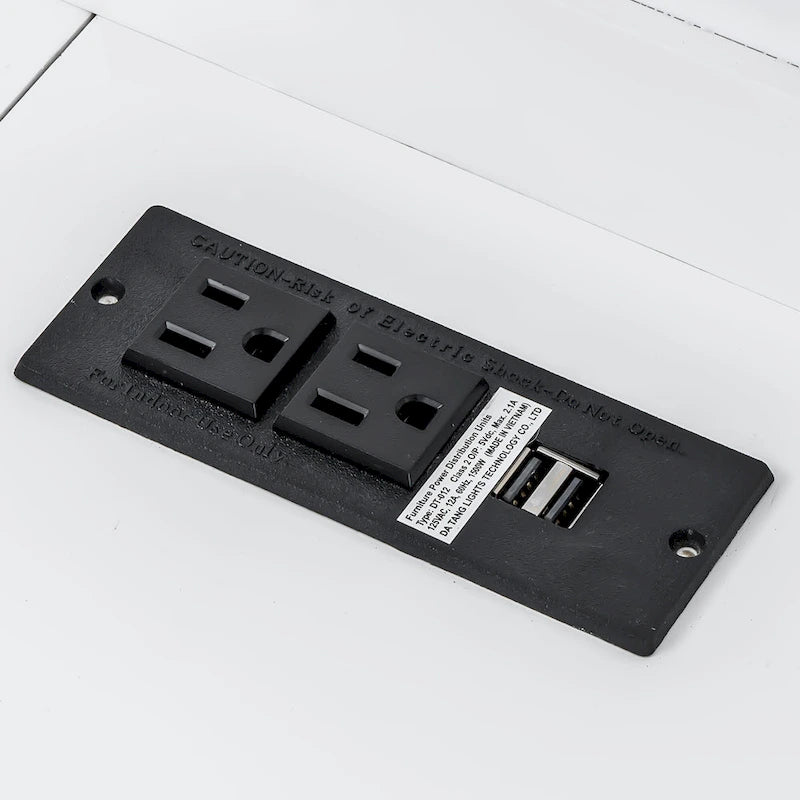 Lit escamotable avec bureau et éclairage LED, cadre de lit en bois massif avec station de recharge USB, pour petits espaces et bureaux à domicile