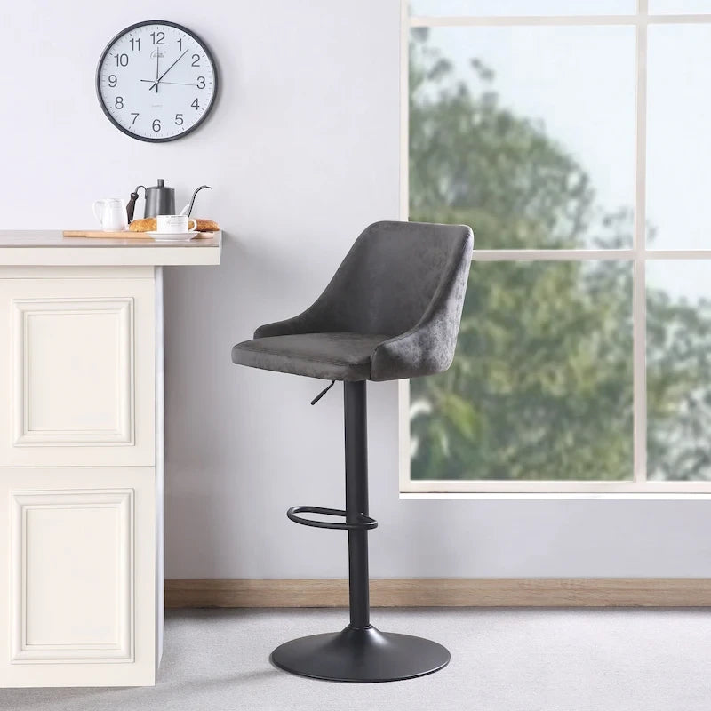 Tabouret réglable en hauteur en similicuir