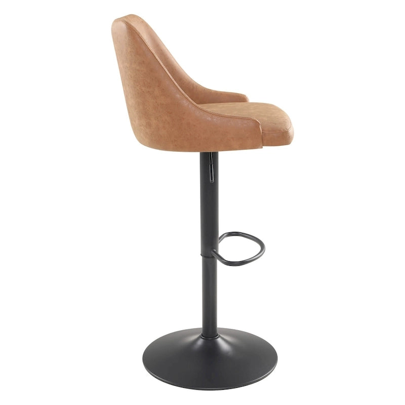Tabouret réglable en hauteur en similicuir