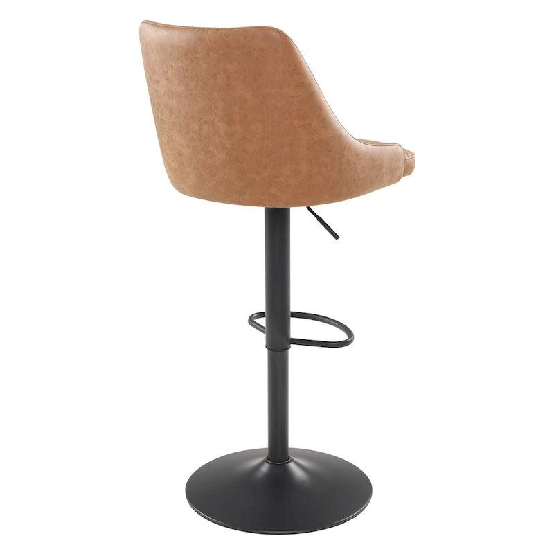 Tabouret réglable en hauteur en similicuir