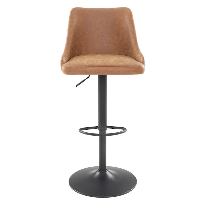 Tabouret réglable en hauteur en similicuir