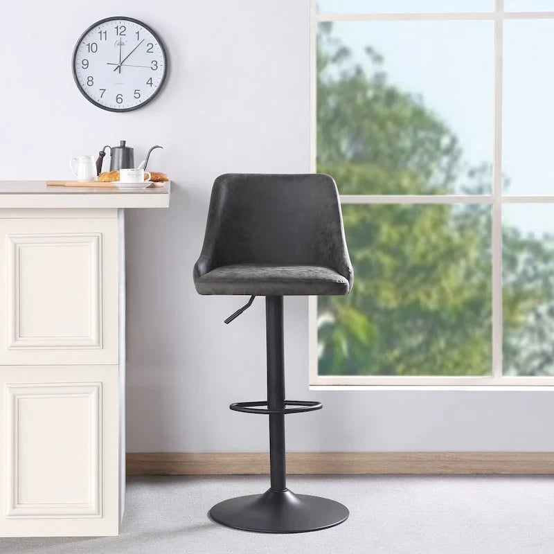 Tabouret réglable en hauteur en similicuir
