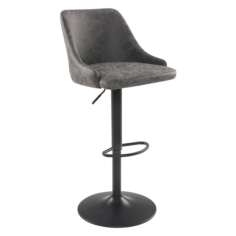Tabouret réglable en hauteur en similicuir