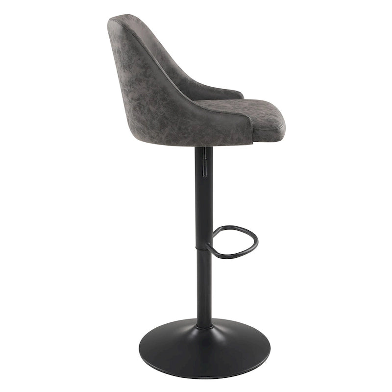 Tabouret réglable en hauteur en similicuir