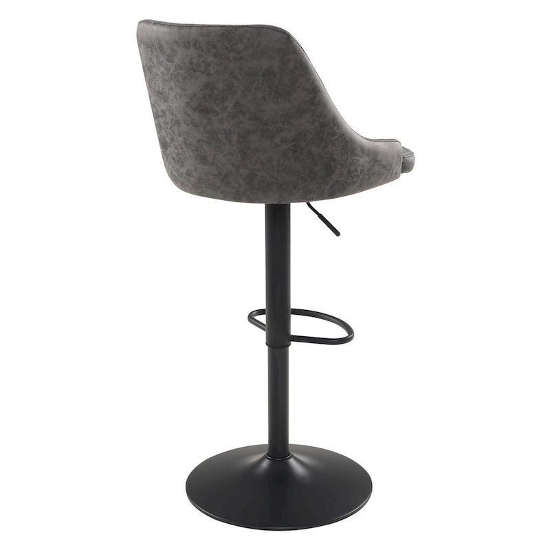 Tabouret réglable en hauteur en similicuir