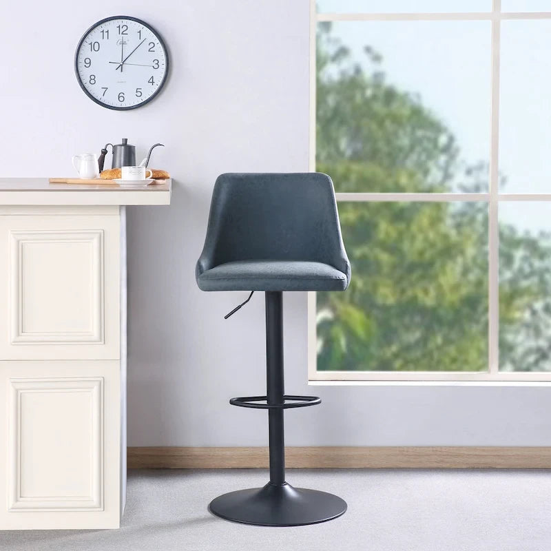 Tabouret réglable en hauteur en similicuir