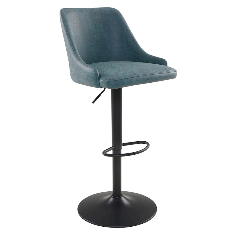 Tabouret réglable en hauteur en similicuir