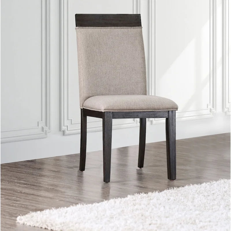 Chaises d'appoint rembourrées espresso (ensemble de 2)