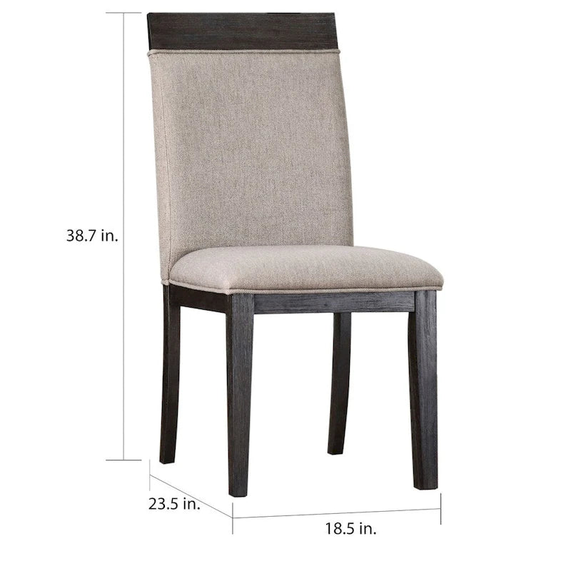 Chaises d'appoint rembourrées espresso (ensemble de 2)