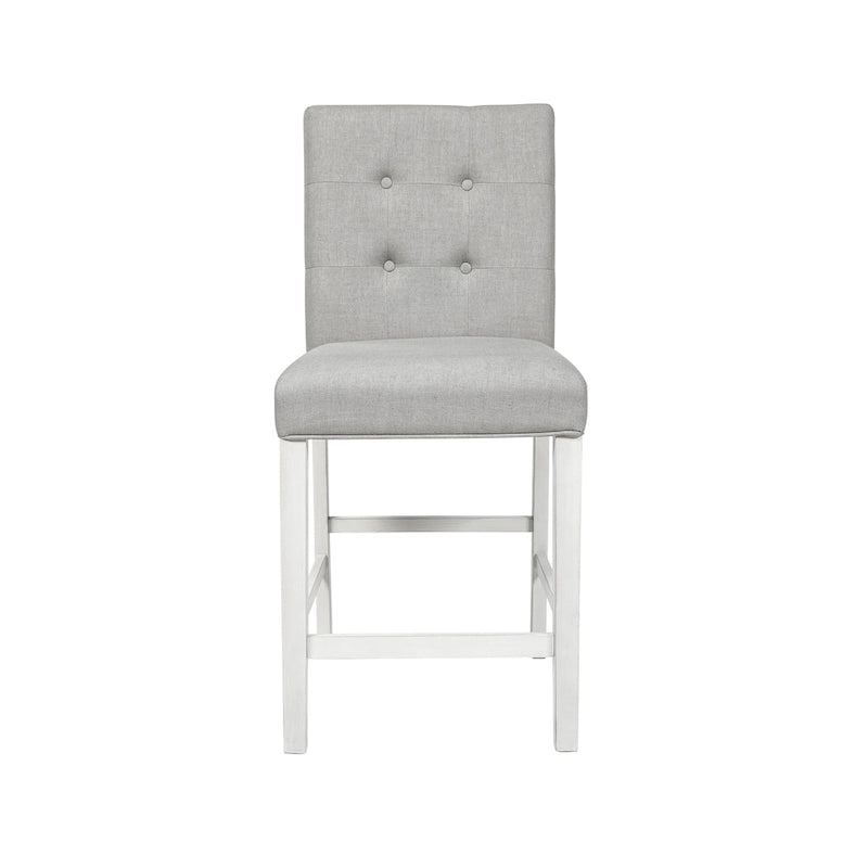 Chaises de comptoir modernes capitonnées grises (ensemble de 2)