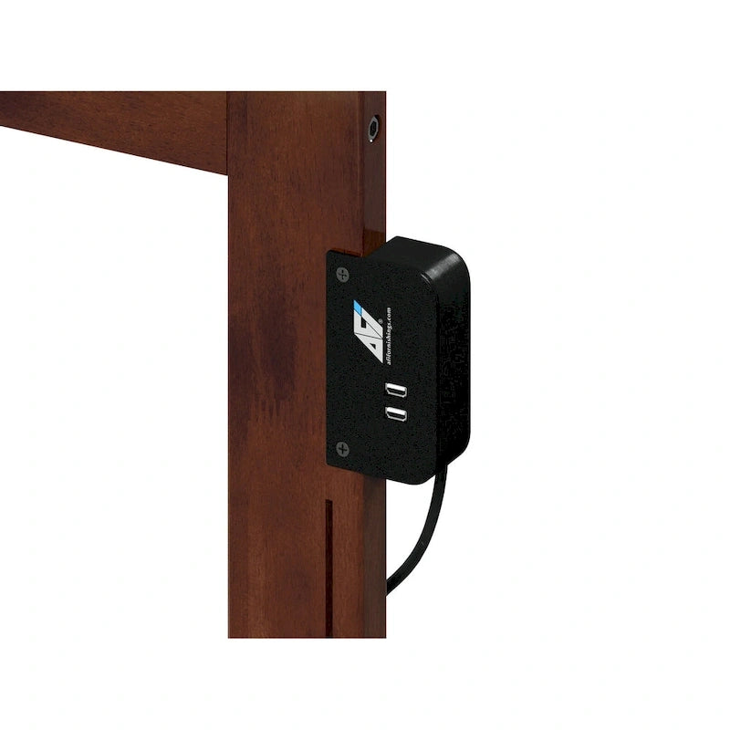 Lit plateforme en noyer