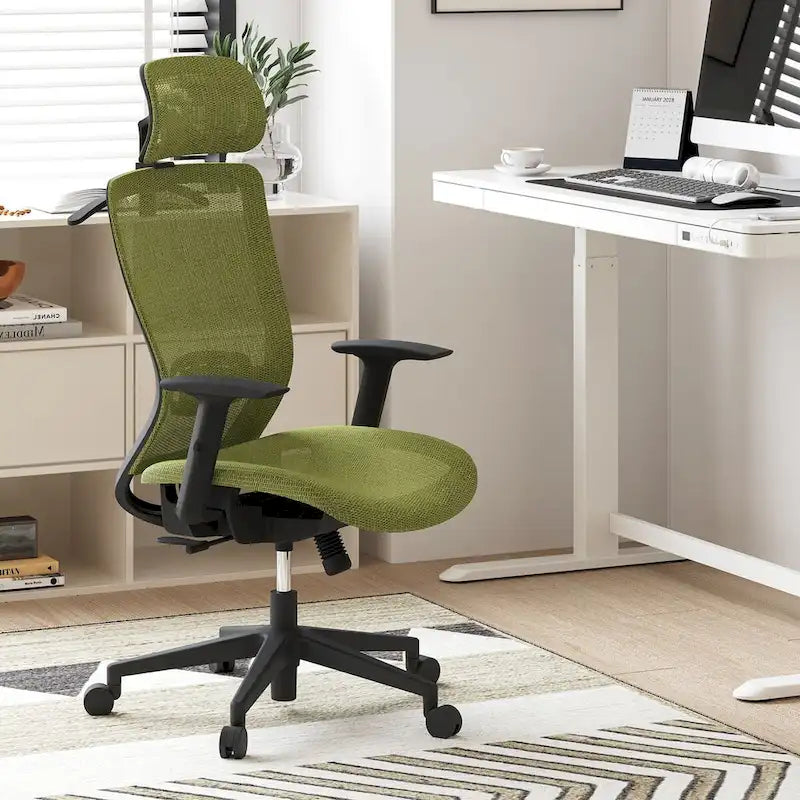FlexiSpot Ergonomic Office Desk Chair 360 Swivel Height Adjustable Mesh Chair Adjustable Headrest, Lumbar Support, Armrest