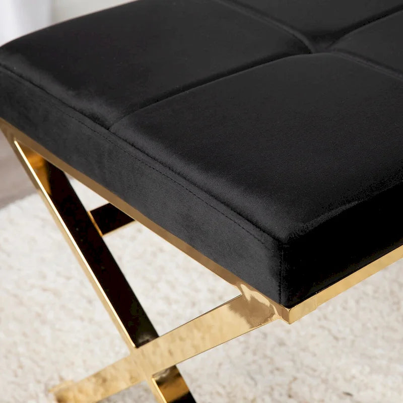 Banc d'entrée en velours