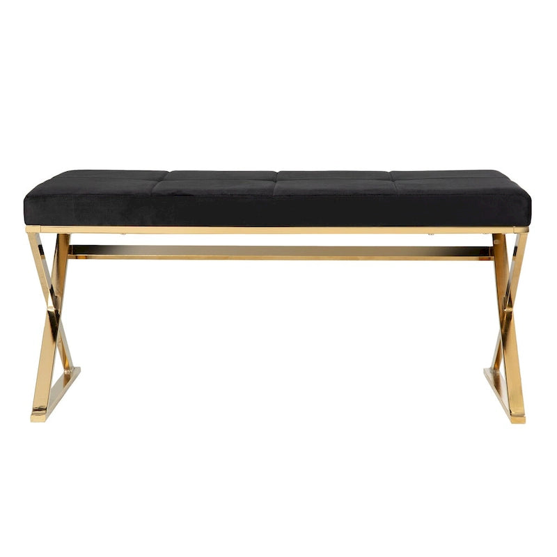 Banc d'entrée en velours