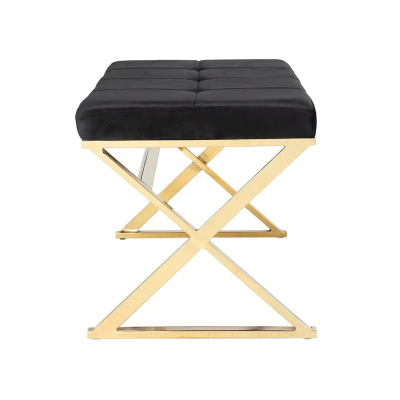 Banc d'entrée en velours