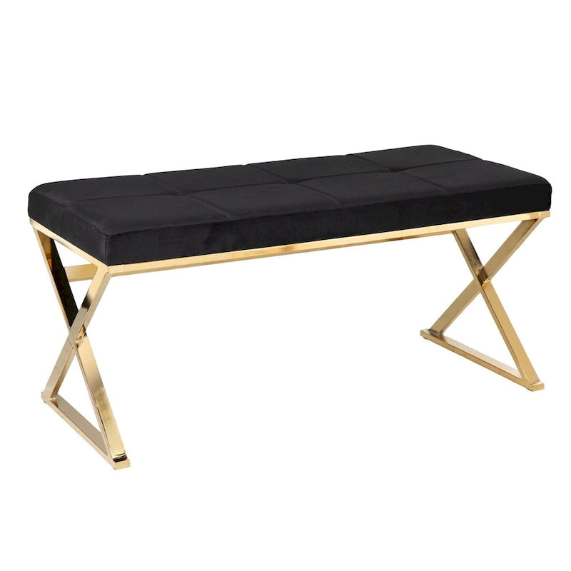 Banc d'entrée en velours